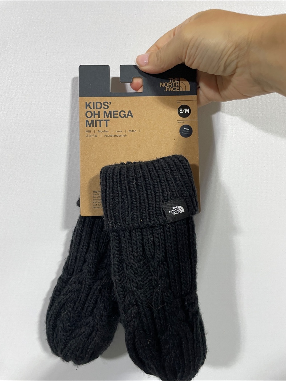 The North Face Kids Cable Knit Mittens - Black